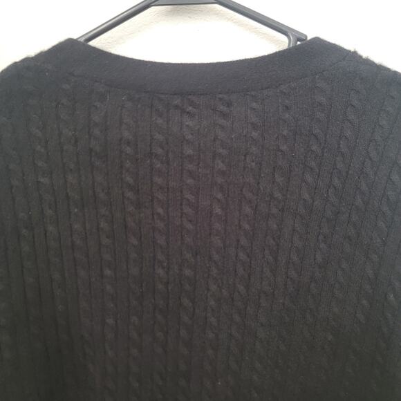 Reformation Sz XL Crop Cardigan Cable Knit Button Front Cashmere Cozy Academia - Picture 10 of 16